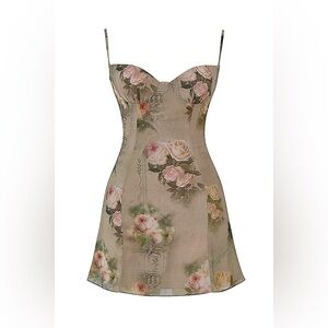 House Of CB Christina Vintage Floral Mini Dress